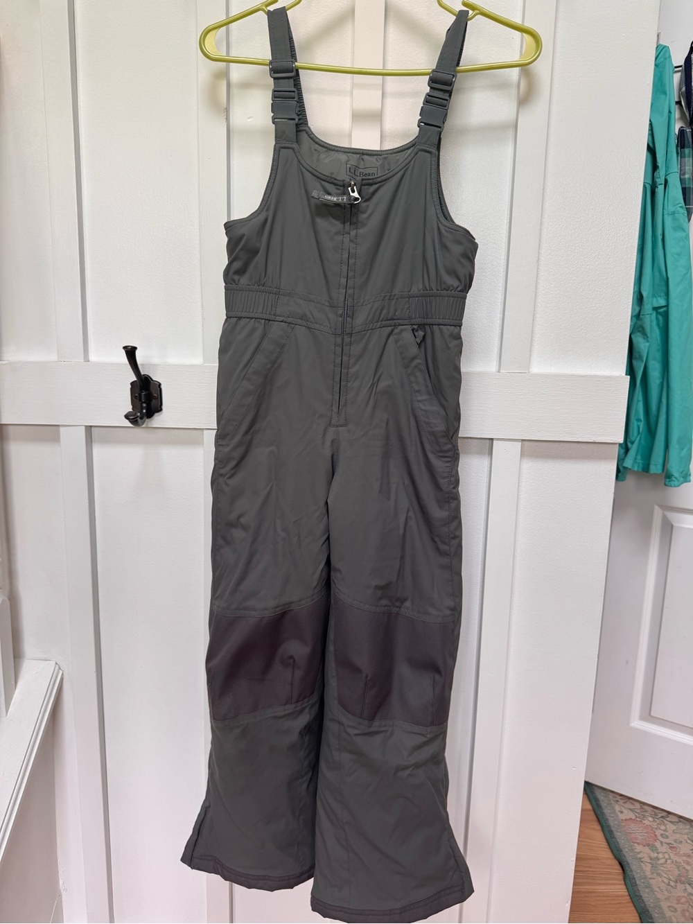 LLBean Kids Gray Snow Bib Overalls